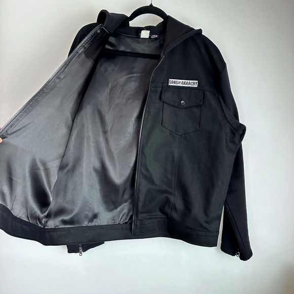 Sons Of Anarchy Black Hooded Jacket 2XL‎ Licensed Official Apparel Biker SOA USA - Picture 9 of 9